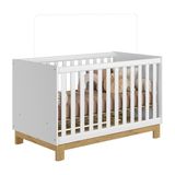 Berço Mini Cama Q Encanto Slim Branco Acetinado - Qmovi Branco Acetinado