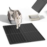 Tapete De Areia Para Gatos Pieviev Resistente A Arranhões, 31 X 24 Cm, Preto