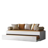 Bicama Solteiro Ônix Flex Branco Com Colchões Physical D20 - Peternella Móveis Branco