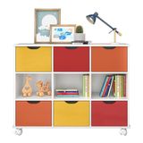 Nicho Organizador 1478 Com 6 Gavetas Branco-colorido - Qmovi Branco-colorido