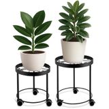 Suporte Para Plantas De Interior Original Dos Eua Com Rodas De Metal (2 Tamanhos)