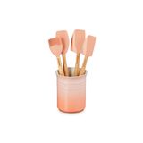 Conjunto De Utensílios De Barro Le Creuset Em Grés E Silicone, 5 Peças De Peche