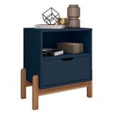 Mesa De Cabeceira Antares 1 Gaveta Azul Cobalto - Casa D Azul Cobalto