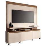 Estante Home Theater Quantum Off White-castanho Para Tv Até 70? - Hb Móveis Off White-castanho