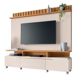 Estante Home Theater Artís Off White-cinamomo Para Tv Até 70? - Hb Móveis Off White-cinamomo