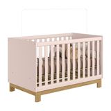 Berço Mini Cama Q Encanto Slim Rosa Acetinado - Qmovi Rosa Acetinado