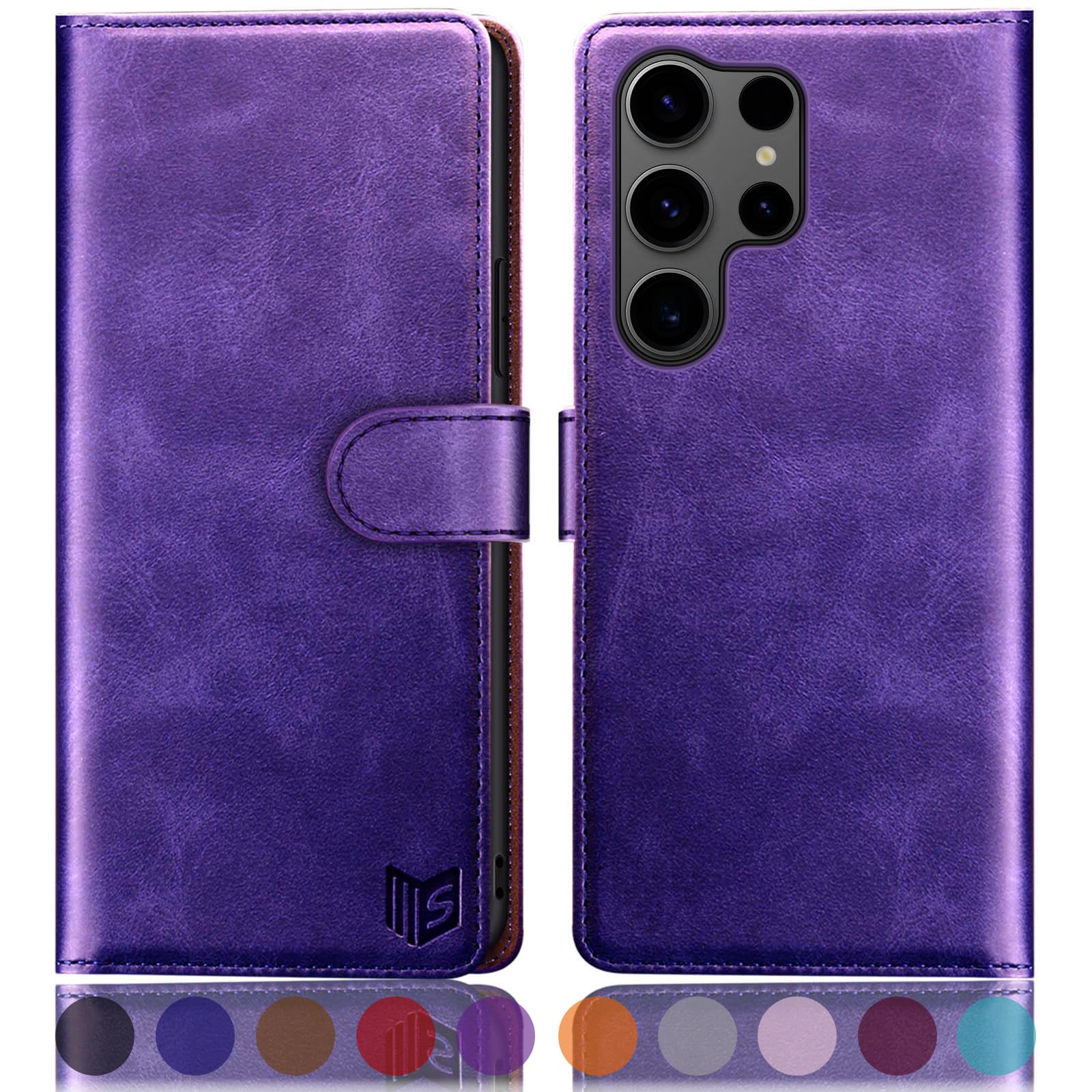 Capa Tipo Carteira Suanpot Compatível Com Samsung Galaxy S25 Ultra