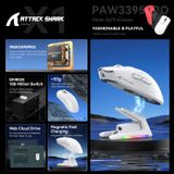 Mouse Sem Fio Para Jogos Mambasnake Attack Shark X1 40k Dpi