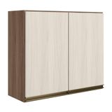Armario Aereo 2 Portas Mdf 80 Cm Kali 12211 Carvalho Toq Bianco Toq Nicioli Carvalho