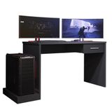 Mesa Para Computador Desk Gamer Drx-9000 Preto Black - Pr Móveis Preto Black