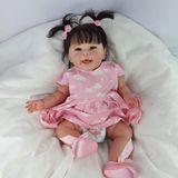 Bebê Reborn Menina, Vinil, Realista