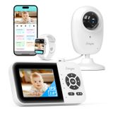 Monitor De Vídeo Inteligente Para Bebês Simyke Dual Mode 1080p 2.8" Ips