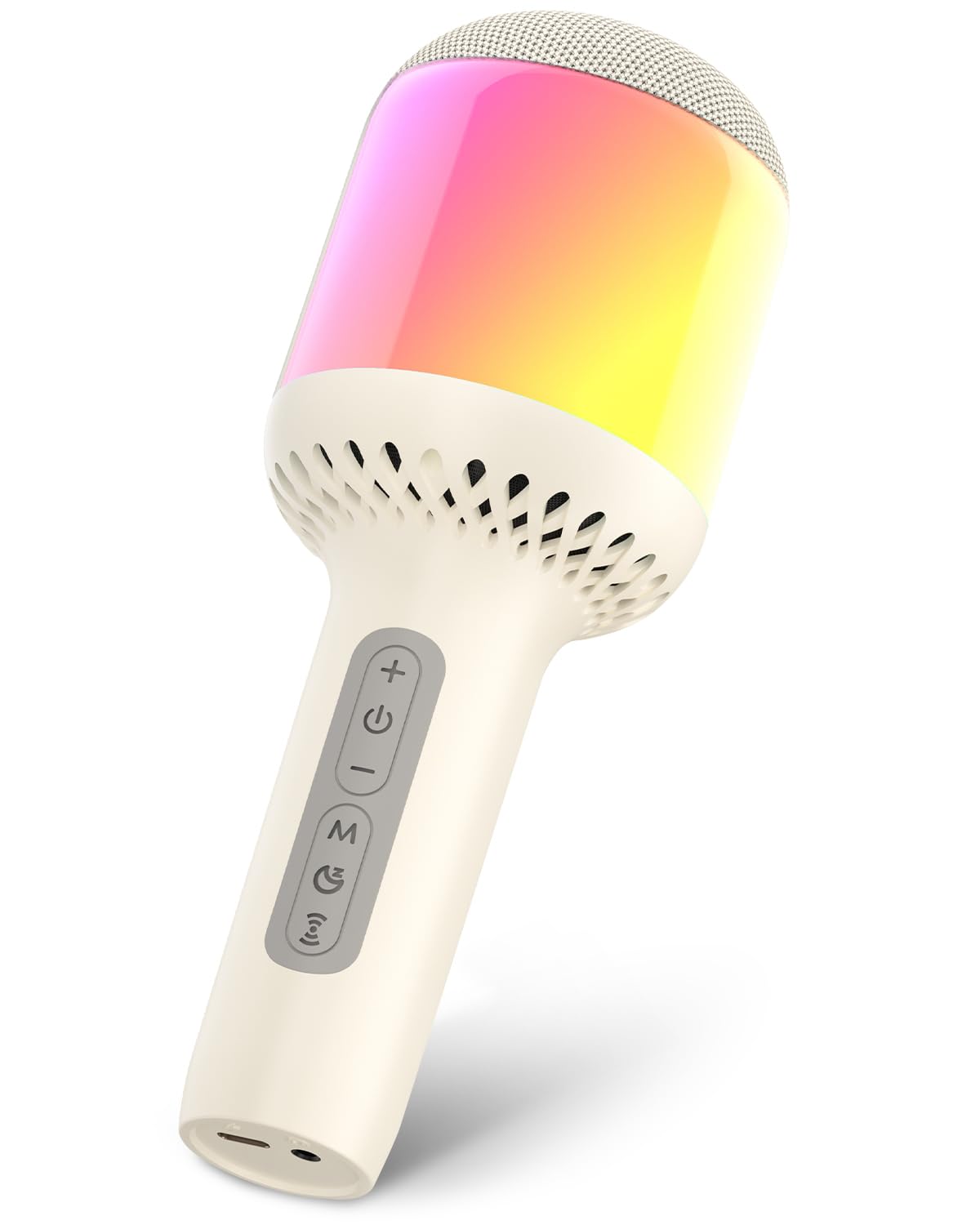 Microfone Bluetooth De Karaokê Sondtuo Com Luzes Led De 360°