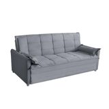 Sofá Cama 2,00m 3 Lugares Suede Vienna Cinza