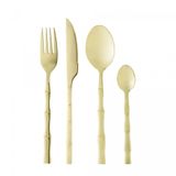 Faqueiro Em Inox Bambu Elegant Com 16 Peças Lyor Champanhe