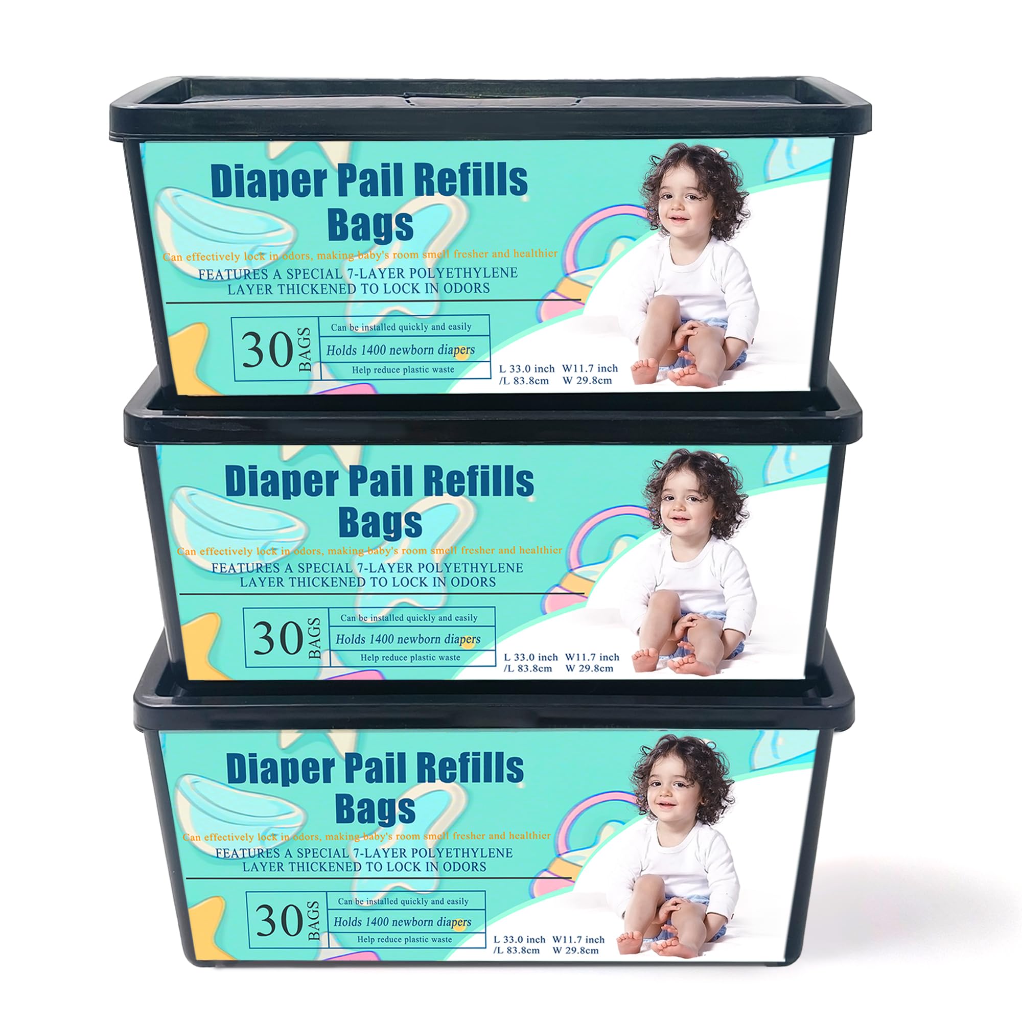 Sacos De Descarte De Fraldas Purifylogix Para Diaper Genie Pail