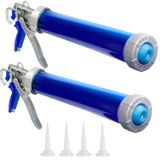 Pacote Com 2 Pistolas De Calafetagem, Tubo De Salsicha De 600 Ml Com 4 Bicos