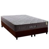 Cama Box Queen: Colchão Molas Ensacadas New King Brown + Base Crc Suede Brown (158x198)