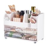 Organizador De Maquiagem Uforu Com 2 Gavetas Grandes, Branco
