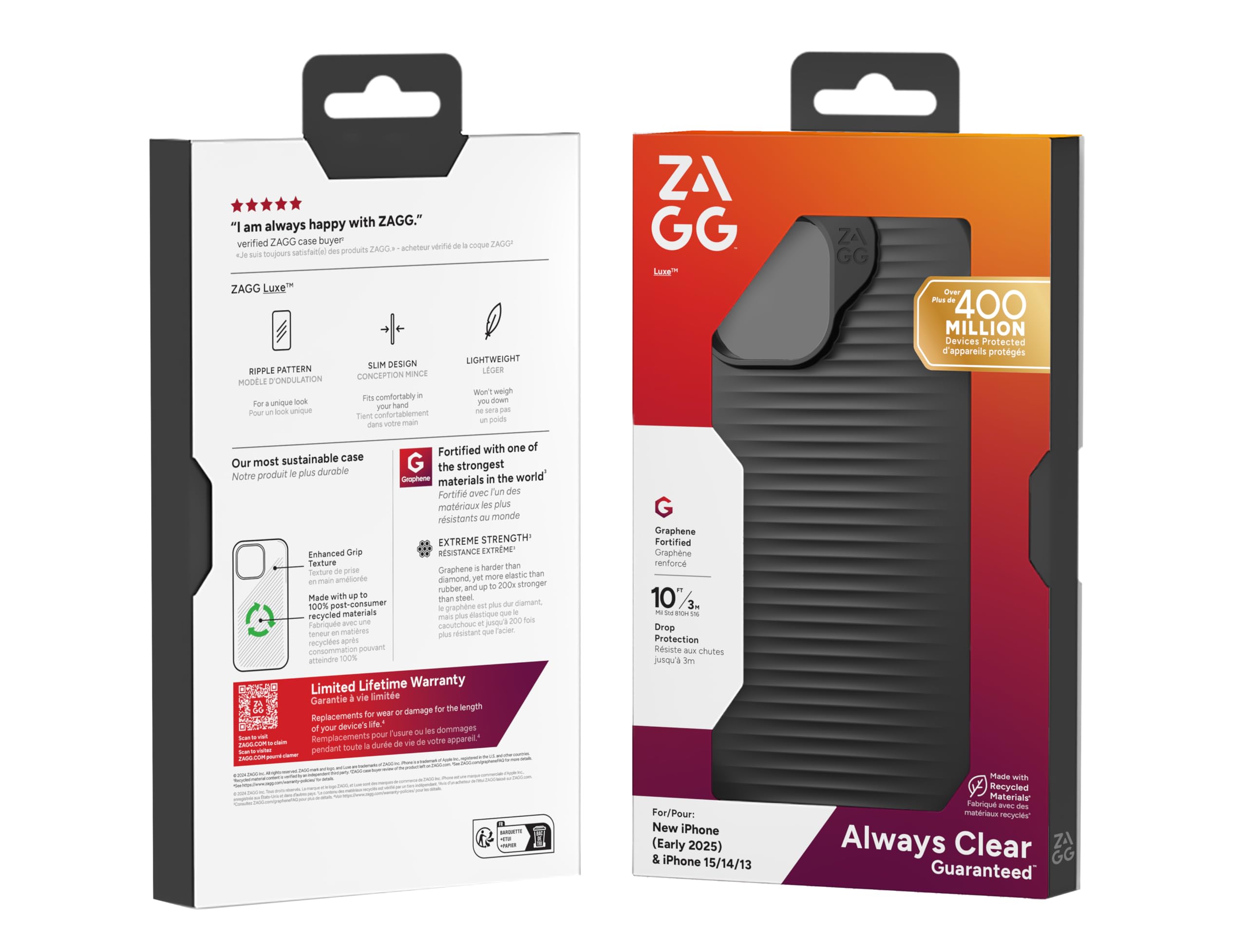 Capa Zagg Luxe Para Iphone 16e/15/14/13 Com Proteção Contra Quedas De 3 M