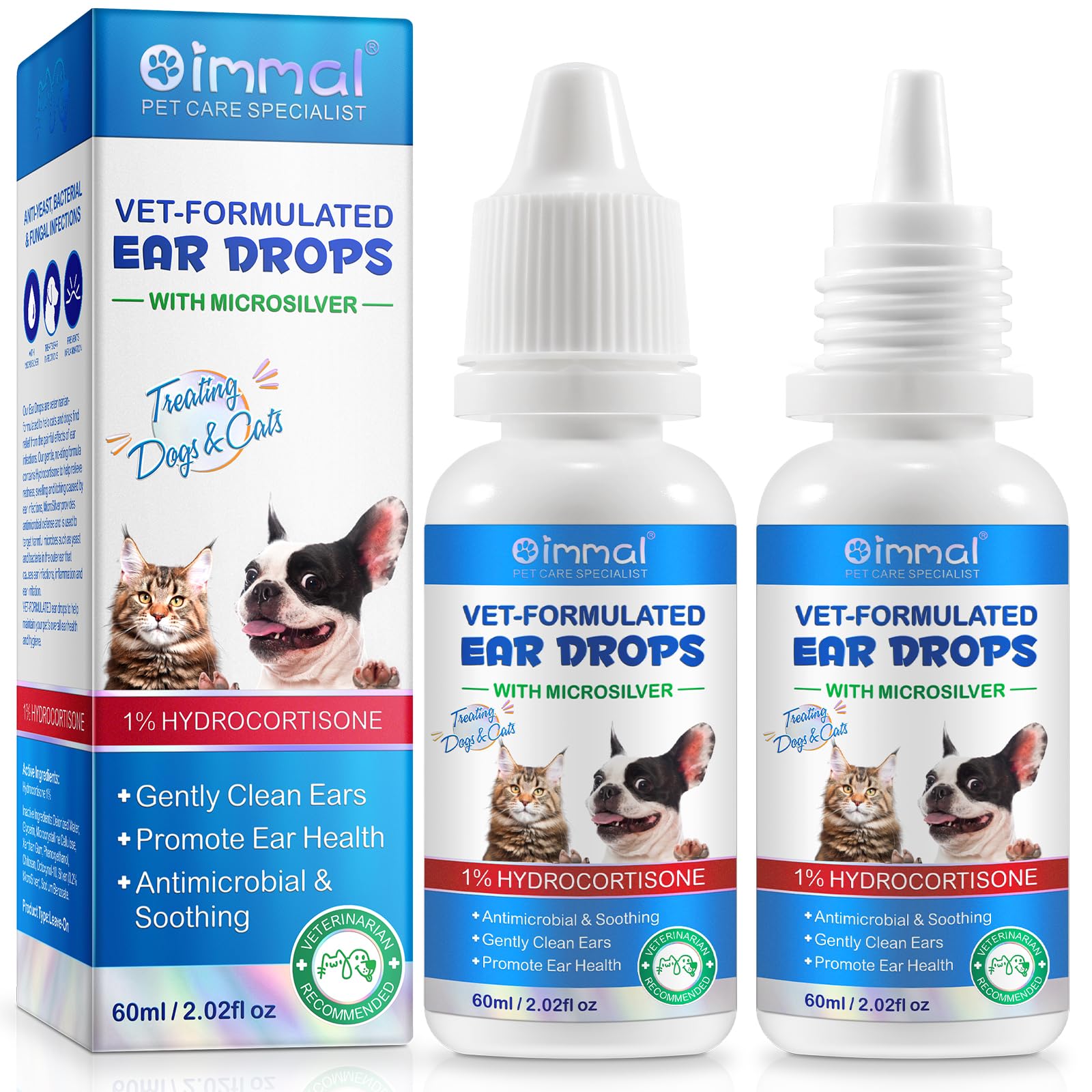 Gotas Para Tratamento De Infecção De Ouvido Beyxdu Para Cães E Gatos 120 Ml