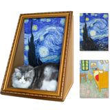 Pintura A Óleo De Dupla Face Cat House Rakkihoru Com Arranhador