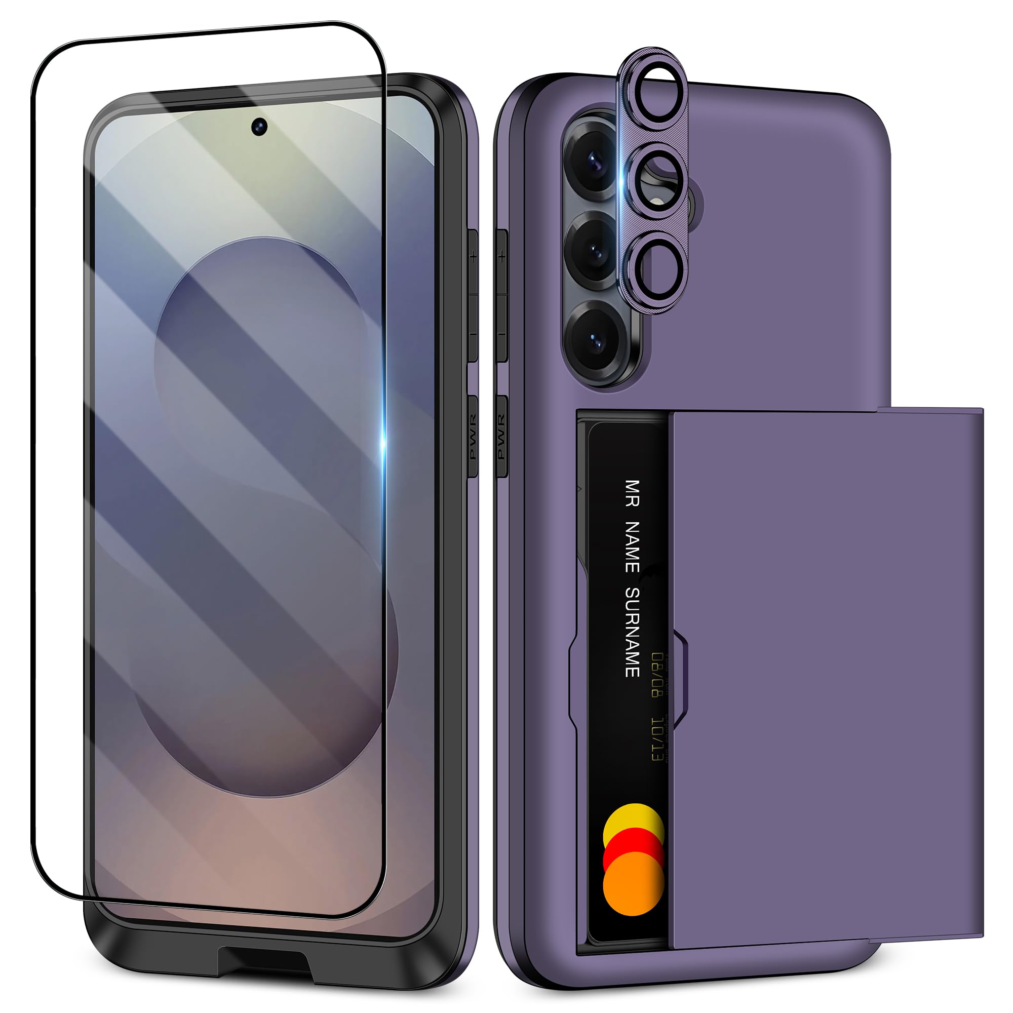 Capa De Telefone Samonpow Para Samsung Galaxy S25 Plus Com Protetor De Tela