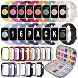 Pacote De 16 Pulseiras Compatível Com Apple Watch De 40 Mm A 46 Mm