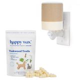 Aquecedor De Cera Happy Wax Earth Outlet Com Trilhos De Madeira De Teca De 120 Ml