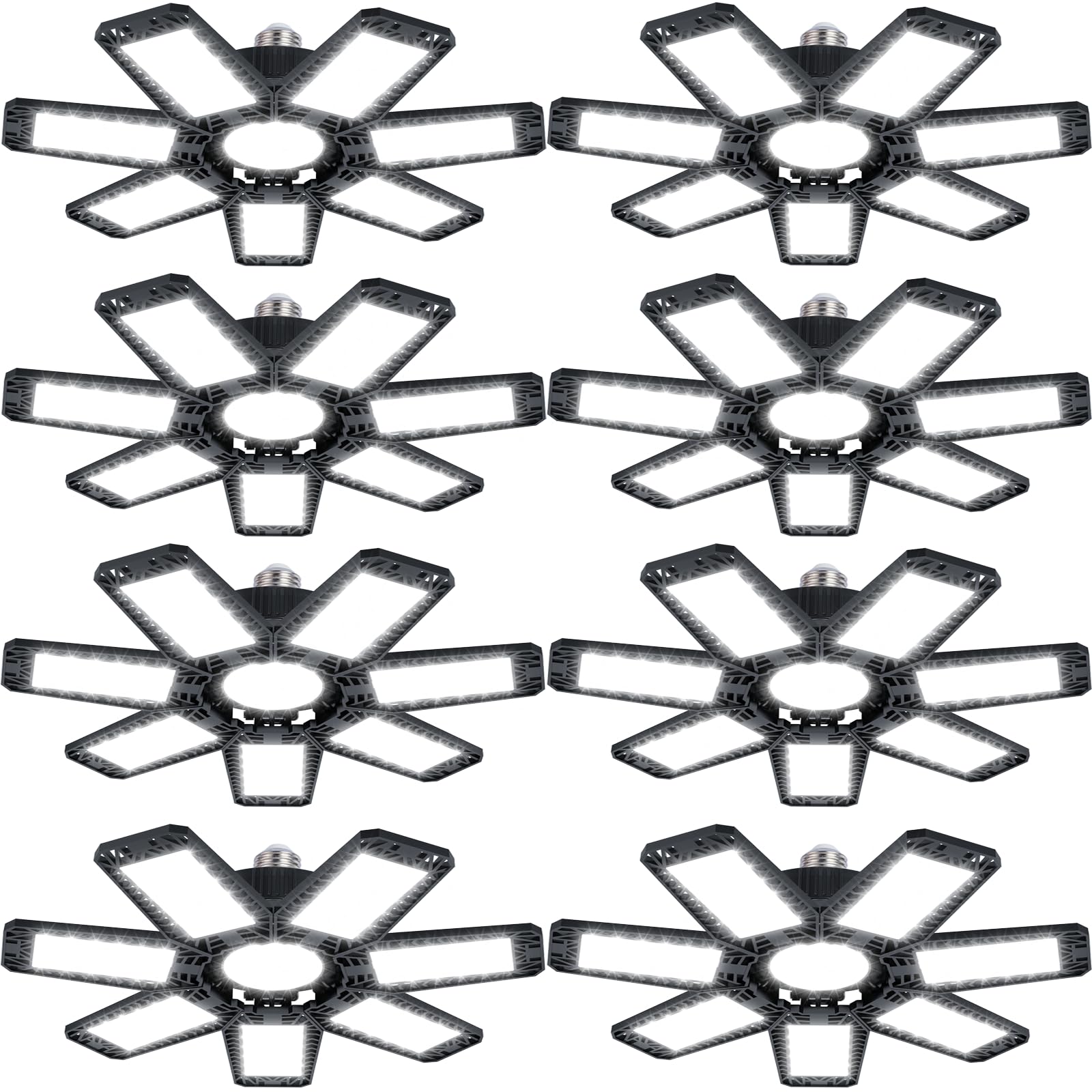 Luzes De Garagem Iskydraw 200w Led 20000lm 6500k, Pacote Com 8 Unidades E26/e27