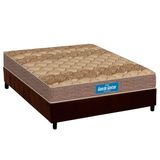 Cama Box Casal: Colchão Ortopédico Probel D33 Firmepedic Guarda Costas Próintense Brown + Base Crc Suede Brown (138x188)