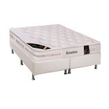 Cama Box Queen: Colchão Molas Pocket Ensacadas Castor Kingdom Aloe Vera + Base Crc Courano White (158x198)