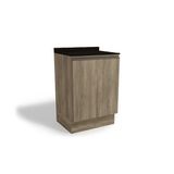 Balcão Cozinha P/ Cooktop C/ Tampo Maxxi G742 C/ 1 Porta 60cm Nogal/preto - Kappesberg
