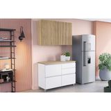 Cozinha Modulada Nesher Rainha 2 Peças (1aéreo+1balcão) C2p44 Branca/nature-nesher