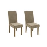 Cadeira De Cozinha 2cad131 Kit 2 Un Canela/suede Bege - Kappesberg