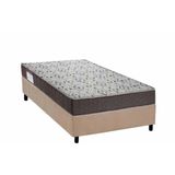 Cama Box Solteiro: Colchão Ortopédico Ortobom D45 Iso 150 Mega Firme + Base Crc Suede Clean (88x188)