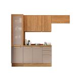 Cozinha Modulada Kappsberg Botanic Botanic 5 Peças (2aéreo+1balcão+1paneleiro+1complemento) M659 Nogueira/fendi-kappesberg