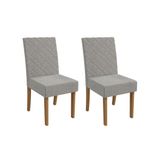 Cadeira De Cozinha 2cad133 Kit 2 Un Canela/boucle Cinza - Kappesberg