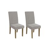 Cadeira De Cozinha 2cad131 Kit 2 Un Canela/boucle Cinza - Kappesberg