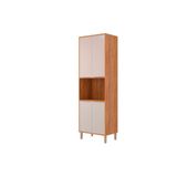 Paneleiro De Cozinha Modulado Esplêndida Torre Quente C/ 4 Portas E 1 Nicho P/ Forno 70cm Cinamomo/off White - Mgm