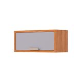 Armário Aéreo Cozinha Modulado Esplendida Geladeira C/ 1 Portas Basculante 80cm Cinamomo/platina - Mgm
