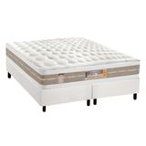 Cama Box Queen: Colchão Molas Pocket Ensacadas Castor Silver Star Air + Base Crc Courano White (158x198)