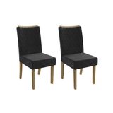 Cadeira De Cozinha 2cad129 Kit 2 Un Canela/suede Preto - Kappesberg