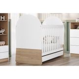 Berço / Mini Cama Infantil Magia 3 Em 1 Branco/jequitiba - Henn