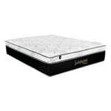 Colchão Casal Espuma Viscoelástico Visco Molas Ensacadas Masterpocket Lucksfaction Black Euro Pillow (138x188x36) - Luckspuma