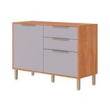Gabinete De Cozinha Modulado Balcão C/ Tampo Divina C/ 2 Portas E 2 Gavetas 120 Cm Cinamomo/platina - Mgm