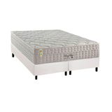 Cama Box Queen: Colchão Molas Pocket Ensacadas D Angelis Anjos King Best New Clean + Base Crc Courano White (158x198)