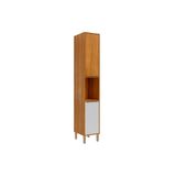 Paneleiro De Cozinha Modulado Divina C/ 2 Portas E 1 Nicho P/ Forno 37 Cm Cinamomo/branco - Mgm