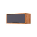Armário Aéreo Cozinha Modulado Esplendida Geladeira C/ 1 Portas Basculante 80cm Cinamomo/titanium - Mgm