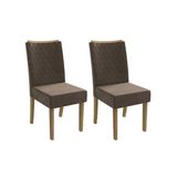 Cadeira De Cozinha 2cad129 Kit 2 Un Canela/suede Capuccino - Kappesberg